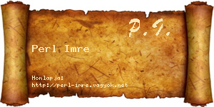Perl Imre névjegykártya